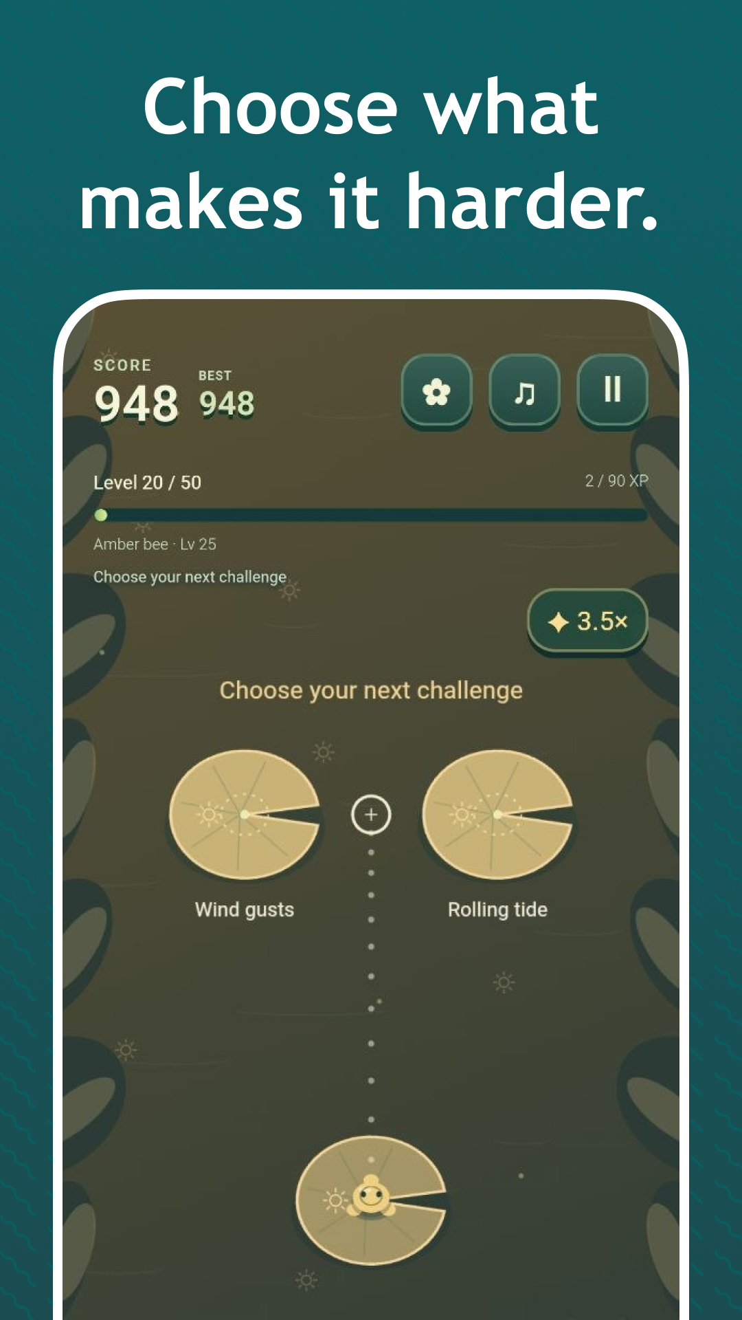 Moss Hop obstacle choice promotional gameplay screenshot